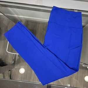32 Degree Side Pockets Blue Women’s Gym Leggings (L)